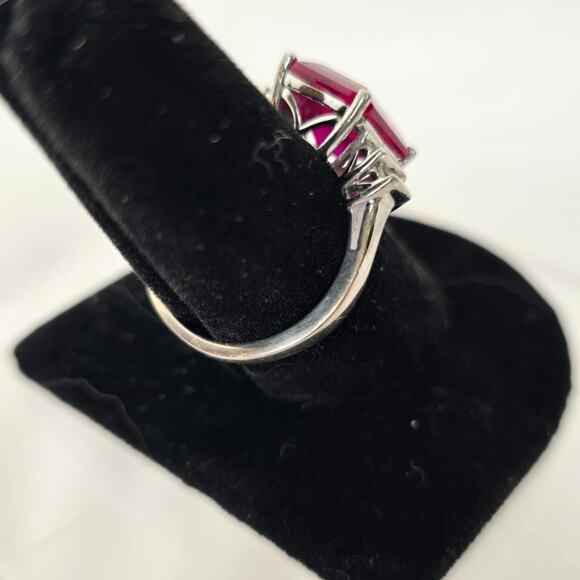 Ruby Color Gemstone Ring .925 Sterling Silver Women's 8.5 Cubic Zirconia NWOT - Picture 12 of 16